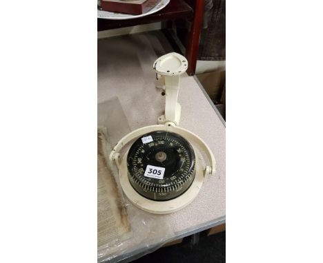 SHIPS COMPASS AND FITTING BRACKET