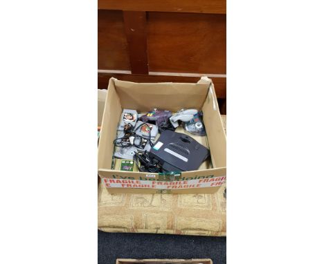 NINTENDO 64 GAME CONSOLE WITH CONTROLLERS, CABLES AND VARIOUS GAMES
