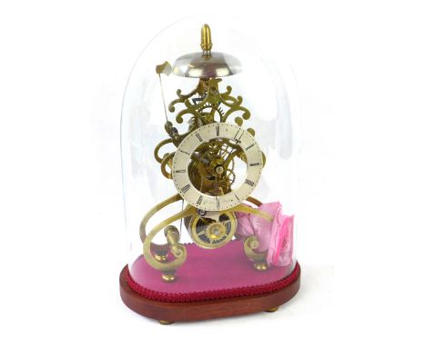 An Edward Scales of Manchester brass skeleton clockWith circular silvered dial having Roman numerals signed Thomas Lees Bury,
