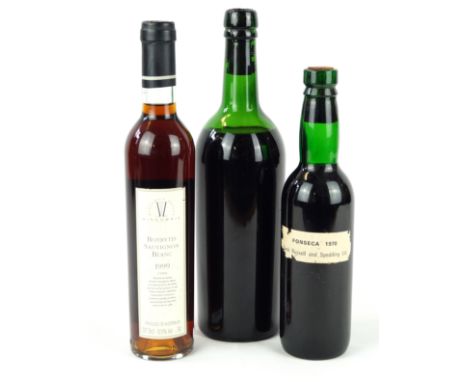 1 bottle and 2 half bottles mixed Lot Vintage Port and Dessert WineComprising 1 bottle Vintage Port believed 1970's (level at