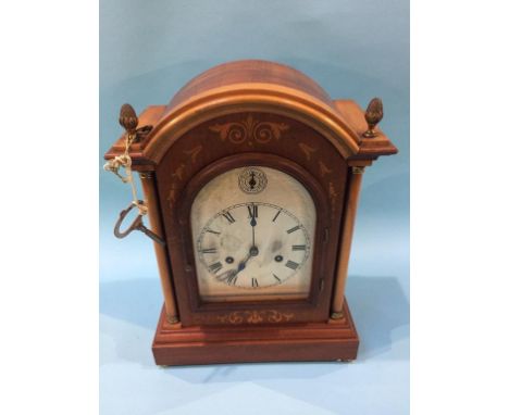 A mahogany mantle clock