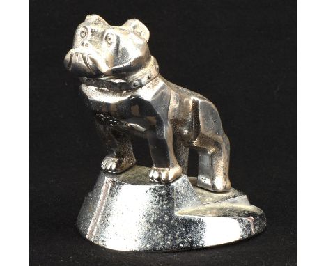 Mack Bulldog chrome vintage mascot.  Patent 87931.  13cms tall. Please note this lot has the standard Ewbank's standard buyer