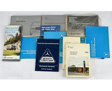 Collection of Mercedes-Benz booklets to include:  Maintenance booklet, Owners manual, Sales and Service booklet, Service book