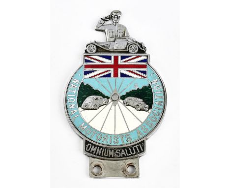 National Motorist Association enamel car badge. Circa 1930s. Please note this lot has the standard Ewbank's standard buyers p
