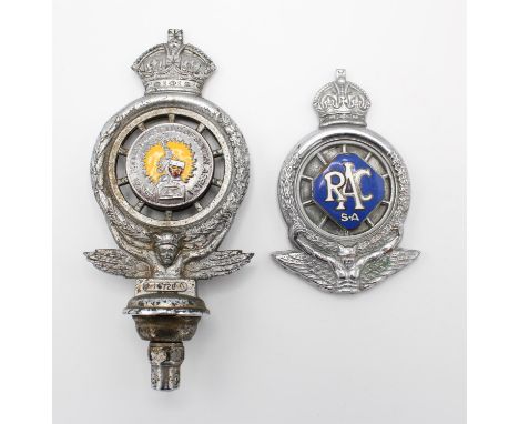 2 x Vintage South Africa RAC badges.  Please note this lot has the standard Ewbank's standard buyers premium payable on top o