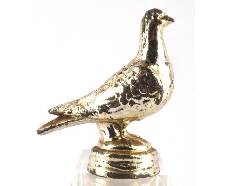 Vintage Carrier Pigeon car mascot. 11cms tall. Please note this lot has the standard Ewbank's standard buyers premium payable