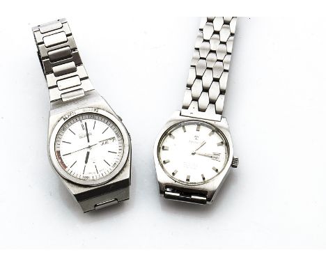 A Seiko Quartz Alarm 7223 6010 stainless steel gentleman's wristwatch, together with Tissot Visodate automatic Seastar PR 516