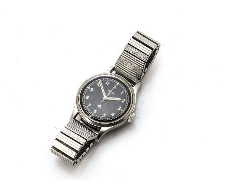 A&nbsp;1960s Smiths military officer's wristwatch, marked Smiths above T in circle and with broad arrow and Made in England, 