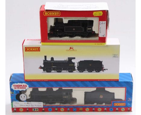 A Hornby Railways boxed locomotive group to include a Hornby overpainted Class 2P No. 62513 locomotive and tender housed in a