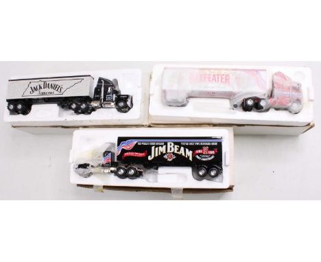 A collection of three boxed Matchbox Models of Yesteryear tractor unit and trailer diecast to include Ref. Nos. KS186SA, KS18