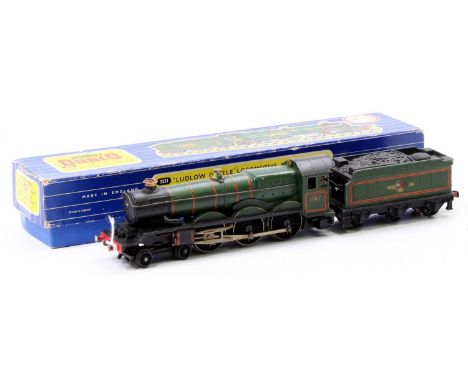 3221 Hornby-Dublo 3-rail ‘Ludlow Castle’ 4-6-0 loco &amp; tender, possibly over-varnished, noticeable playwear, nameplates un