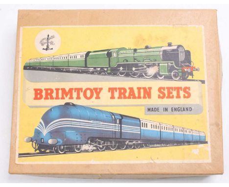 Brimtoy No.352 Train set comprising 0-4-0 clockwork loco &amp; tender ‘Cock of the North’ LNER with BR tender, both orange &a