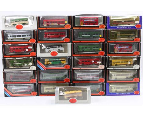 25 boxed EFE 1/76 scale public transport diecasts to include a Badger Line Plaxton Pointer Dennis Dart coach, together with o