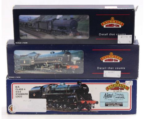 Three various boxed Bachmann 00 gauge locomotives to include No. 31-700Z Lord Burley BR black Class B1 loco and tender, toget