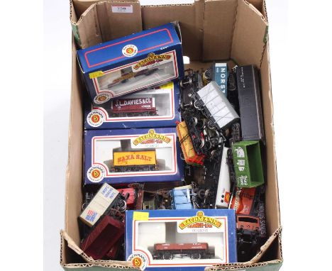 Approx 34, 00-gauge goods wagons:4 Bachmann Saxa, Davies open &amp; 2 x Cammell Laird, all (E-BE); remainder, a wide variety,