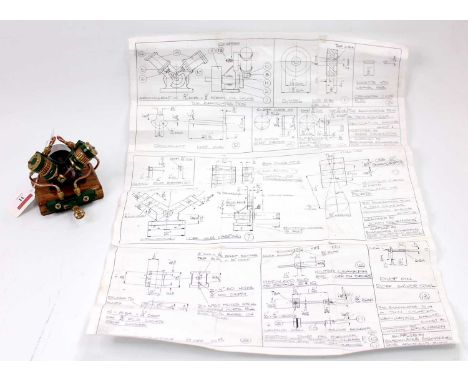 Blackgates Engineering by John Dickinson Twin Cylinder Oscillating Cylinder engine, built to a very high standard, working or