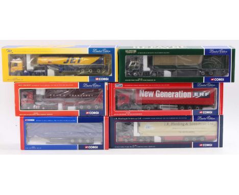 6 boxed Corgi Hauliers of Renown 1/50th scale road transport tractor units and trailers to include Ref. Nos. CC19901, CC12217