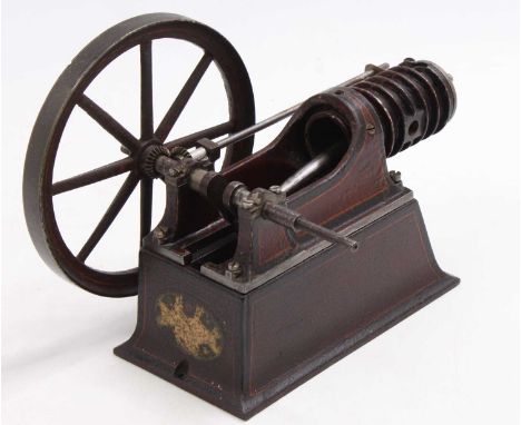 A Jean Schoenner of Nuremberg piece No. 154/2 gas engine, circa 1898, size No. 1 we believe, with single cylinder, free runni