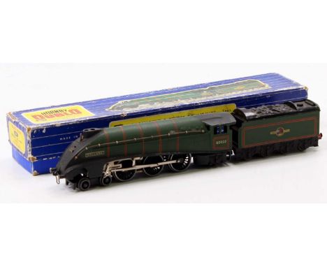 3211 Hornby-Dublo 3-rail 4-6-2 loco &amp; tender ‘Mallard’ alloy wheels, light corrosion around some handrail fixings, chips 