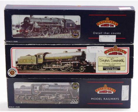 Three various boxed Bachmann 00 gauge locomotives to include a No. 32-951 Standard Class 4MT No. 7609 locomotive, a No. 31-70