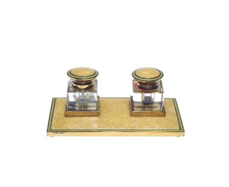 Art Deco double inkstand