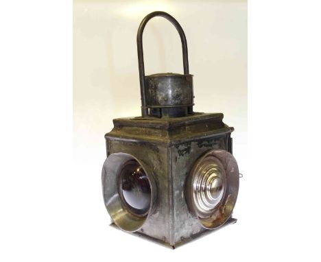 Large vintage railway lamp