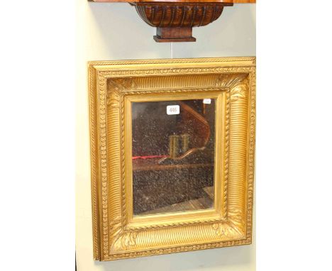 Victorian gilt framed wall mirror, 52cm by 44cm overall