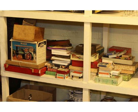 Mamod steam engine, games, books, playing cards, pond yacht, etc