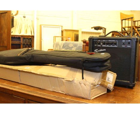 Rockburn left handed electric guitar and amplifier