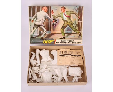 AMENDED DESCRIPTION: James Bond 007 - Airfix James Bond & Odd Job 1:12 scale plastic model kit, from 'Goldfinger'. Kit in pla