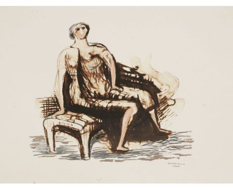 *Henry Moore (British, 1898-1986)SEATED FIGURE (CRAMER 578)Lithograph printed in colours, 1980, a printer's proof aside from 