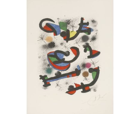 *Joan Miró (Spanish, 1893-1983)LA SÉANCE DE MUSIQUE FROM ALLEGRO VIVACE (MOURLOT 1230)Lithograph printed in colours, 1981, si