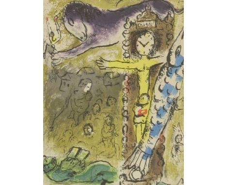 *Marc Chagall (French/Russian, 1887-1985)CHRIST IN THE CLOCK Lithograph printed in colours, 1957, published by Jacques Laissa