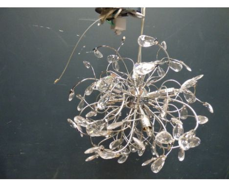 Contemporary chrome multi branch ceiling light