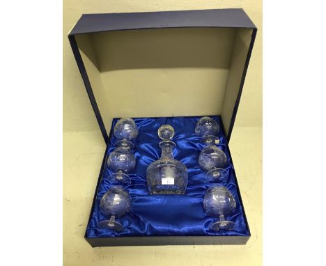 Heritage crystal decanter set in original box