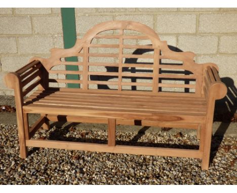 Cotswold teak Lutyens bench, 56 x 164 cm
