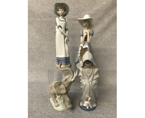 4 Lladro figures & Poole Pottery Desert Song casserole dish