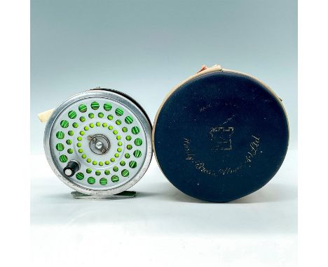 Nice looking simple fly reel marked, "Made by Hardy Bros Ltd England." This item has its original case which measures 4.5"L x