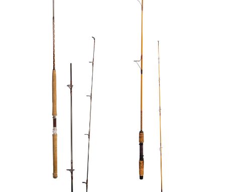 Beautiful custom basketweave wrap on 6'L 1pc very light power slow action rod, perfect for trout or panfish. Drift rod built 