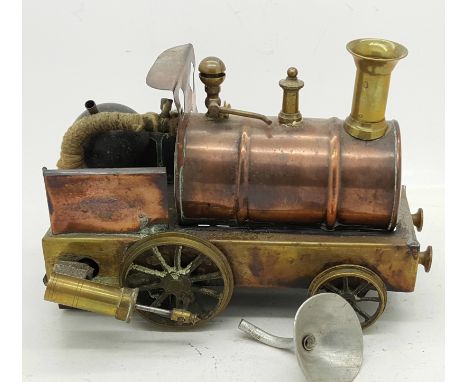A model Birmingham Dribbler or Piddler copper steam engine