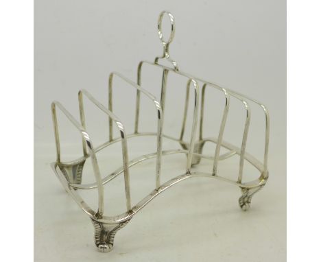 A George III silver toast rack, Sheffield 1810, Wright &amp; Fairbairn