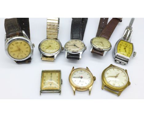 Gentleman's wristwatches including one Cyma (lacking button), Oris and Avia