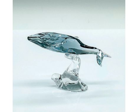 A figure of a small Humpback Whale with Shadow crystals and Crystal Moonlight fins. Swarovski marking. This item has its orig