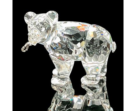 This Swarovski crystal grizzly bear cub is part of the Rare Encounters group. The grizzly cub has a clear faceted body and a 