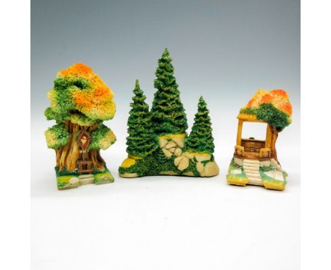 Includes Bavarian Trees 994-D, Flower Market 962-D and Wayside Shrine 975-D. Goebel sticker and impressed mark. Largest piece
