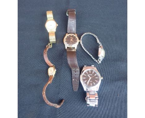 A VINTAGE ROAMER WRISTWATCH and four other wristwatches