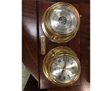 Wall mounted Barometer and clock