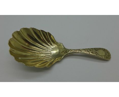 A Victorian silver caddy spoon, London 1892, George Maudsley Jackson