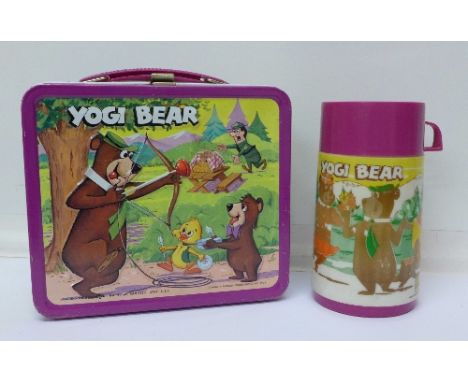 A Yogi Bear picnic box and flask