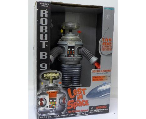 A Lost in Space toy B-9 robot, boxed